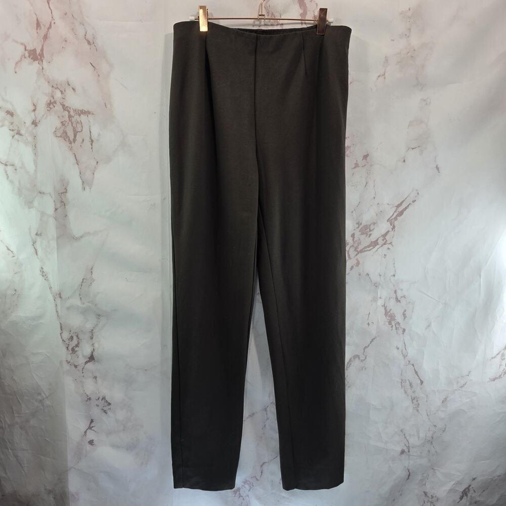 J Jill Pants Womens Medium X 30 Brown Pull On High Rise Slim Leg Chocolate Ponte